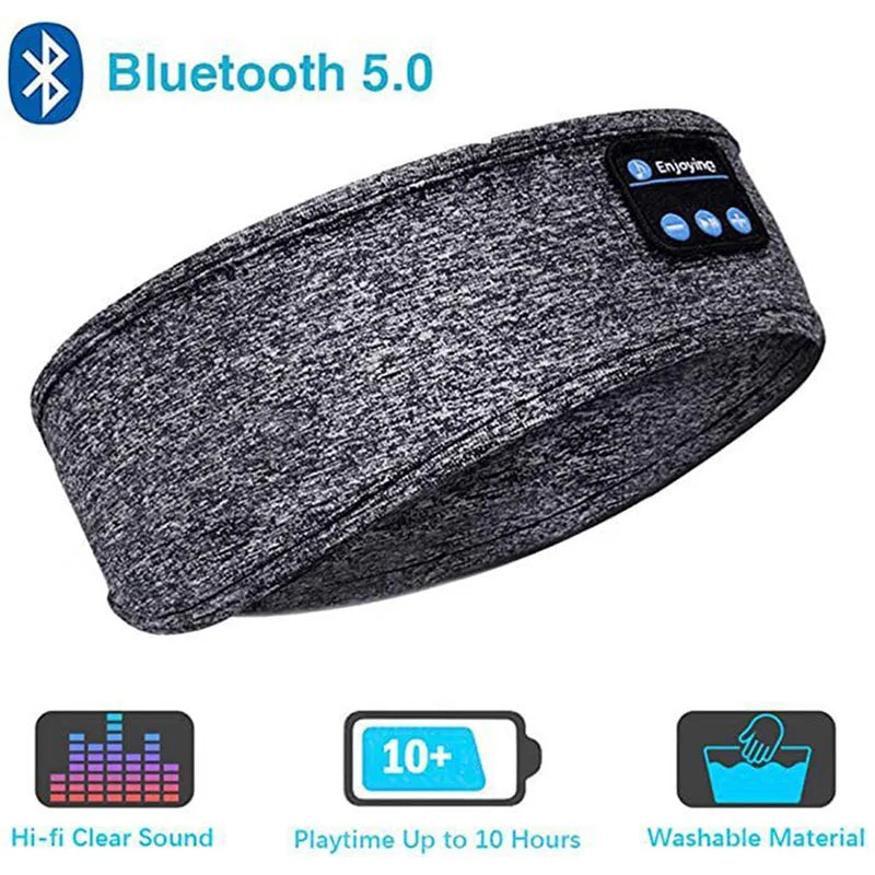 Écouteurs Bluetooth Fone Bandeau de sommeil de sport Casque sans fil élastique Masque pour les yeux de musique Casque sans fil Bluetooth Bandeau