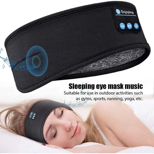 Écouteurs Bluetooth Fone Bandeau de sommeil de sport Casque sans fil élastique Masque pour les yeux de musique Casque sans fil Bluetooth Bandeau