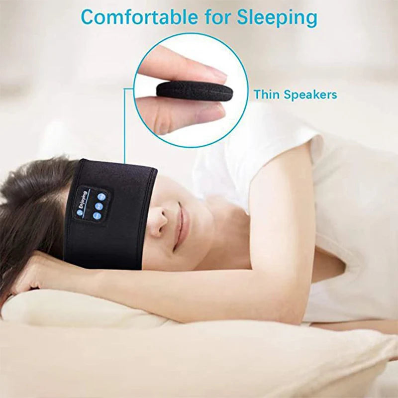 Écouteurs Bluetooth Fone Bandeau de sommeil de sport Casque sans fil élastique Masque pour les yeux de musique Casque sans fil Bluetooth Bandeau