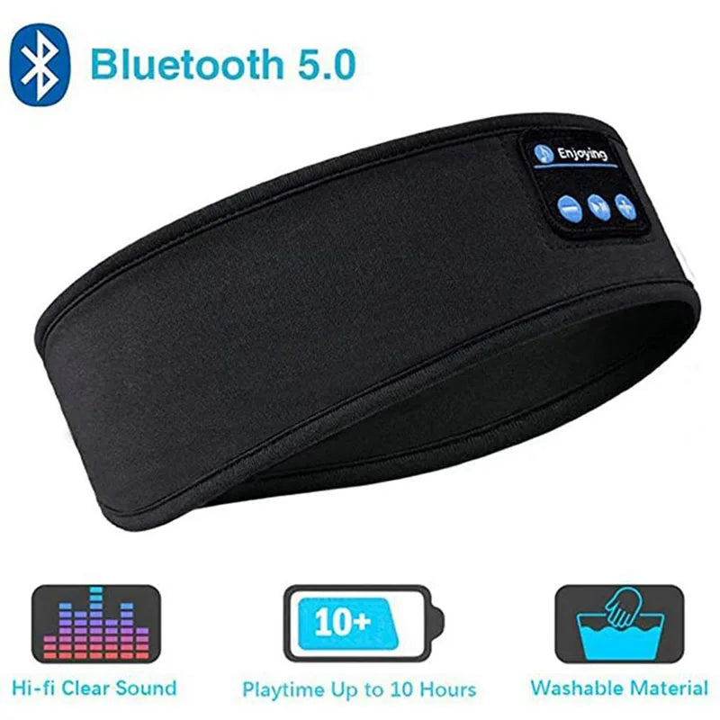 Écouteurs Bluetooth Fone Bandeau de sommeil de sport Casque sans fil élastique Masque pour les yeux de musique Casque sans fil Bluetooth Bandeau