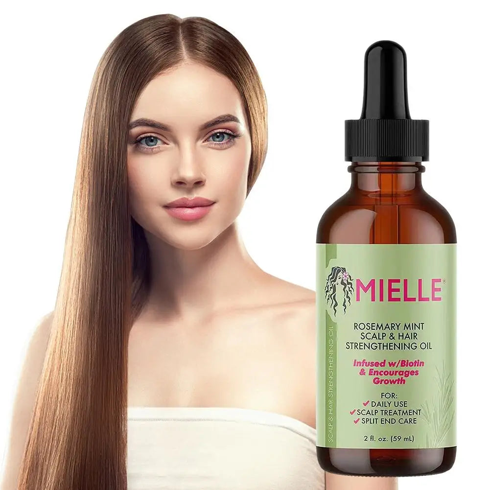 Huile essentielle de romarin pour cheveux, produit de soin capillaire, nourrissant, éclaircissant, hydratant, adoucissant