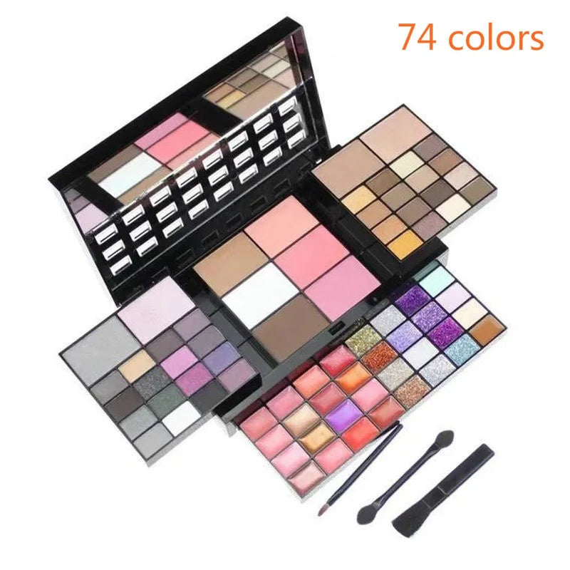 Palette de fards à paupières pailletés 40/74/78 couleurs, mat, imperméable, longue durée, poudre pressée, kit de cosmétiques, mode femmes, outils de maquillage