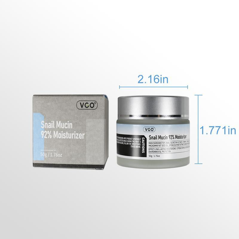 【VGO Snail Mucin 92% Moisturizer and Vitamin C Facial Serum Essence30Ml /60Ml】Reduces Facial Fine Lines Hydration and Nourishment for Radiant Skin Hydrating Skin Care Set Moisture Moisturizing Cream Gentle Hyaluronic Comfort Resh Cream Philosophy